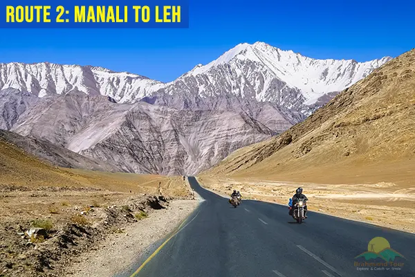 Manali to Leh Route Manali to Leh Route